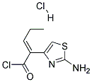 2-(2-aminothiazole-4-yl)-2-pentenoyl chloride hydrochloride Struktur