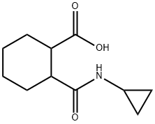 2-(Cyclopropylcarbamoyl)cyclohexanecarboxylic acid Struktur