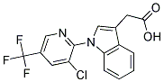 1-[3-Chloro-5-(trifluoromethyl)pyridin-2-yl]-1H-indol-3-ylacetic acid Struktur