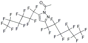 1-Acetyl-3,5-bis(tridecafluorohexyl)-1H-pyrazole Struktur