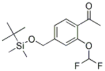 1-(4-((tert-butyldimethylsilyloxy)methyl)-2- (difluoromethoxy)phenyl)ethanone Struktur