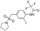 2,2,2-TRIFLUORO-N-[2-IODO-4-(PYRROLIDINE-1-SULFONYLMETHYL)-PHENYL]-ACETAMIDE Struktur