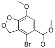 2-bromo-3,4-dioxymethylene-5-methoxybenzoic acid methyl ester Struktur