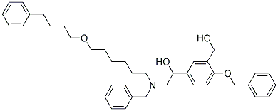 1-(4-Benzyloxy-3-HydroxyMethylPhenyl)2-(6-(PhenylButoxy)Hexyl,N-BenzylAmino)Ethanol Struktur