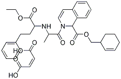 2-[2{[1-(Ethoxy Carbonyl)-3-Phenyl-Propyl]Amino}-1-Oxopropyl]-Isoquinoline Carboxylic Acid-1,2,3,4-Tetrahydro, Phenyl Methyl Ester Maleate Struktur