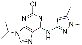 2-chloro-N-(1,5-dimethyl-1H-pyrazol-3-yl)-9-(1-methylethyl)-9H-purin-6-amine Struktur