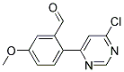 2-(6-Chloro-pyrimidin-4-yl)-5-methoxy-benzaldehyde Struktur