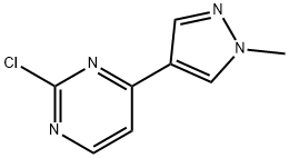 2-Chloro-4-(1-methyl-1H-pyrazol-4-yl)-pyrimidine Struktur