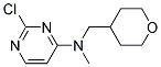 2-chloro-N-methyl-N-(tetrahydro-2H-pyran-4-ylmethyl)pyrimidin-4-amine Struktur