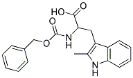 2-{[(benzyloxy)carbonyl]amino}-3-(2-methyl-1H-indol-3-yl)propanoic acid Struktur