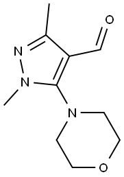 1,3-dimethyl-5-morpholin-4-yl-1H-pyrazole-4-carbaldehyde Struktur