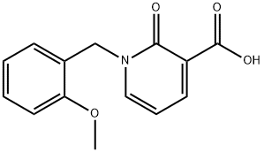 1-(2-methoxybenzyl)-2-oxo-1,2-dihydropyridine-3-carboxylic acid Struktur