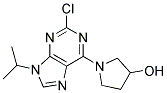 1-[2-chloro-9-(1-methylethyl)-9H-purin-6-yl]pyrrolidin-3-ol Struktur