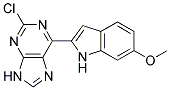 2-chloro-6-(6-methoxy-1H-indol-2-yl)-9H-purine Struktur