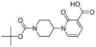 1-[1-(tert-butoxycarbonyl)piperidin-4-yl]-2-oxo-1,2-dihydropyridine-3-carboxylic acid Struktur