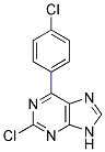 2-chloro-6-(4-chlorophenyl)-9H-purine Struktur