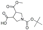 1-(TERT-BUTOXYCARBONYL)-4-(METHOXYCARBONYL)PYRROLIDINE-3-CARBOXYLIC ACID Struktur