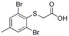 (2,6-DIBROMO-4-METHYLPHENYLTHIO)ACETICACID Struktur