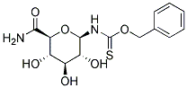 1-((BENZYLOXY)THIOCARBONYL)AMINO-1-DEOXY-B-D-GLUCOPYRANURONAMIDE Struktur