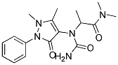 2-(1-(2,3-DIMETHYL-5-OXO-1-PHENYL-3-PYRAZOLIN-4-YL)UREIDO)-N,N-DIMETHYLPROPIONAMIDE Struktur