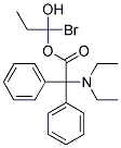 2-(DIETHYLAMINO)ETHYLHYDROXYDIPHENYLACETATEMETHYLBROMIDE Struktur