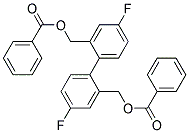 2,2'-BIS(BENZOYLOXYMETHYL)-4,4'-DIFLUOROBIPHENYL Struktur