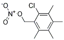 2-CHLORO-3,4,5,6-TETRAMETHYLBENZYLNITRATE Struktur