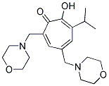 2-HYDROXY-3-ISOPROPYL-5,7-BIS(MORPHOLINOMETHYL)-2,4,6-CYCLOHEPTATRIEN-1-ONE Struktur