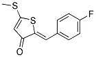 2-(4-Fluorobenzylidene)-5-(methylthio)thiophen-3(2H)-one Struktur