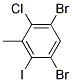 2-Chloro-3,5-dibromo-6-iodotoluene Struktur