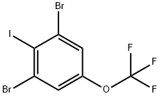 2,6-Dibromo-4-(trifluoromethoxy)iodobenzene Struktur