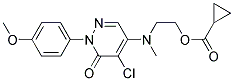 2-((5-Chloro-1-(4-methoxyphenyl)-6-oxo-1,6-dihydro-4-pyridazinyl)(methyl)amino)ethyl cyclopropanecarboxylate Struktur