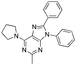 2-METHYL-8,9-DIPHENYL-6-(PYRROLIDIN-1-YL)-9H-PURINE Struktur