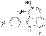 2-AMINO-2-(4,7-DICHLORO-2-(4-METHOXYPHENYL)-1H-INDOL-3-YL)ACETIC ACID Struktur