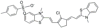 2-[2-[2-CHLORO-3-[2-(3-METHYL-3H-BENZTHIAZOL-2-YLIDENE)-ETHYLIDENE]-1-CYCLOPENTEN-1-YL]ETHENYL]-3-METHYL-BENZTHIAZOLIUM 4'-TOLUENSULFONATE Struktur