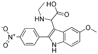 2-(ETHYLAMINO)-2-(5-METHOXY-2-(4-NITROPHENYL)-1H-INDOL-3-YL)ACETIC ACID Struktur