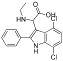 2-(4,7-DICHLORO-2-PHENYL-1H-INDOL-3-YL)-2-(ETHYLAMINO)ACETIC ACID Struktur