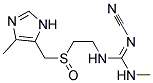 2-CYANO-1-METHYL-3-[2-(5-METHYLIMIDAZOL-4-YLMETHYLSULPHINYL)ETHYL]GUANIDINE Struktur