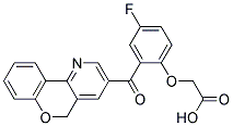 [2-(5H-CHROMENO[4,3-B]PYRIDIN-3-YLCARBONYL)-4-FLUOROPHENOXY]ACETIC ACID Struktur