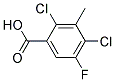 2,4-DICHLORO-5-FLUORO-3-METHYLBENZOIC ACID Struktur