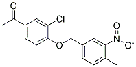 1-(3-CHLORO-4-[(4-METHYL-3-NITROBENZYL)OXY]PHENYL)-1-ETHANON Struktur