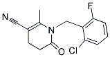 1-(2-CHLORO-6-FLUOROBENZYL)-5-CYANO-6-METHYL-1,2,3,4-TETRAHYDROPYRID-2-ON Struktur