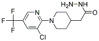 1-[3-CHLORO-5-(TRIFLUOROMETHYL)PYRID-2-YL]PIPERIDIN-4-YLACETIC HYDRAZID Struktur