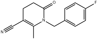 1-(4-FLUOROBENZYL)-2-METHYL-6-OXO-1,4,5,6-TETRAHYDROPYRIDINE-3-CARBONITRIL Struktur