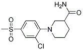 1-[2-CHLORO-4-(METHYLSULFONYL)PHENYL]PIPERIDINE-3-CARBOXAMID Struktur