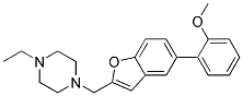 1-ETHYL-4-([5-(2-METHOXYPHENYL)-1-BENZOFURAN-2-YL]METHYL)PIPERAZINE Struktur