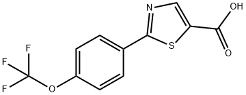 2-(4-TRIFLUOROMETHOXY-PHENYL)-THIAZOLE-5-CARBOXYLIC ACID Struktur