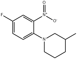 1-(4-FLUORO-2-NITROPHENYL)-3-METHYLPIPERIDINE Struktur