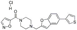 1-(ISOXAZOL-5-YLCARBONYL)-4-([5-(3-THIENYL)-1-BENZOFURAN-2-YL]METHYL)PIPERAZINE HYDROCHLORIDE Struktur