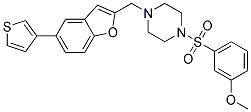 1-[(3-METHOXYPHENYL)SULFONYL]-4-([5-(3-THIENYL)-1-BENZOFURAN-2-YL]METHYL)PIPERAZINE Struktur